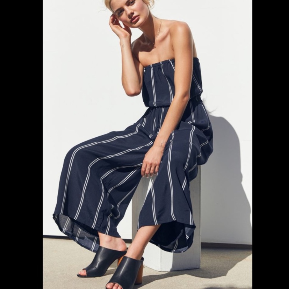 Urban outfitters strapless culotte jumpsuit